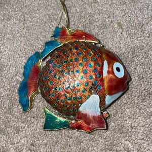Cloisonné Enamel Large Fish Ornament!